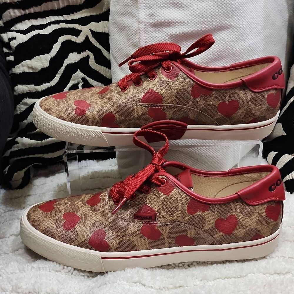 Coach Women's Citysole Skate Trainers - Electric Red Size 9.5